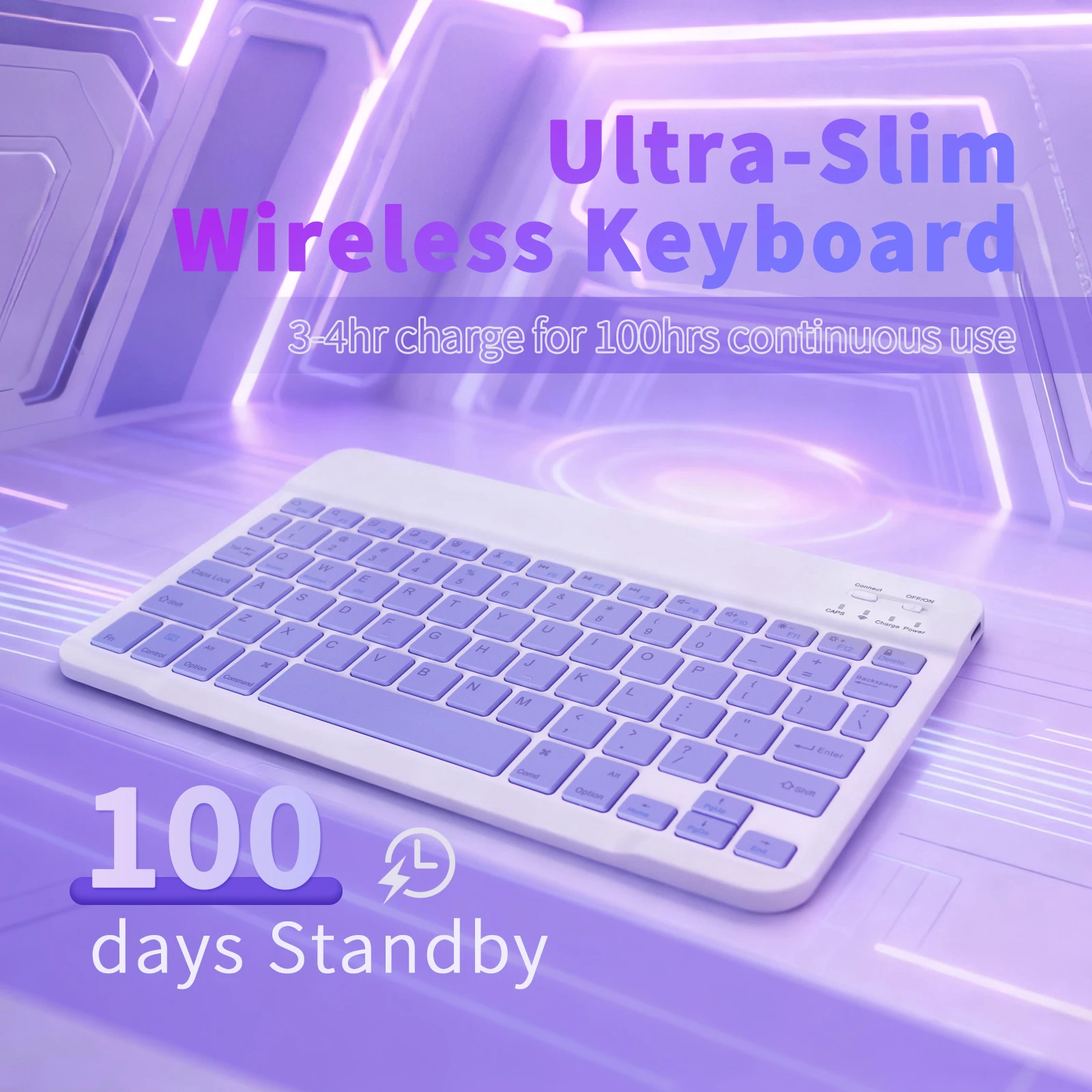 Tablet Accessories Keyboard - 태블릿/휴대폰/노트북과 호환되는 블루투스 무선 키보드 초박형