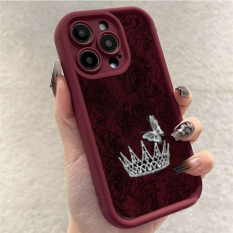 Apple Iphone 15 - 아이폰 18 프로용 빨간 장미와 은색