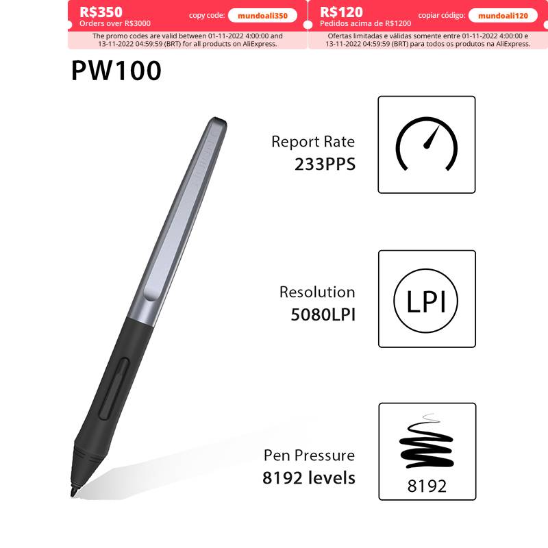 Huion Tablet Accessories - Huion 배터리 프리 펜, H640P, H950P,
