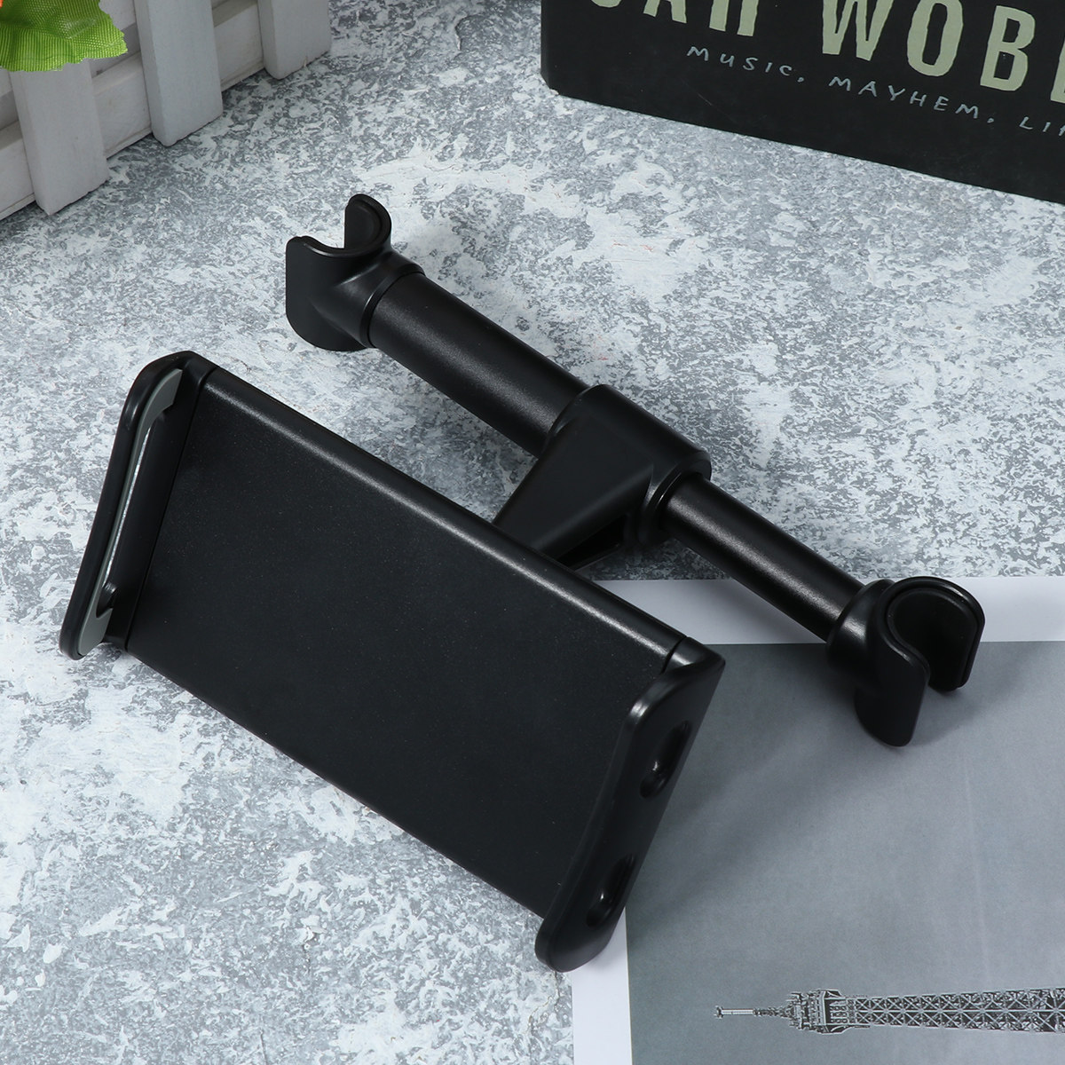 Tablet Car Mount - 차량용 헤드레스트 태블릿 거치대, 각도 조절