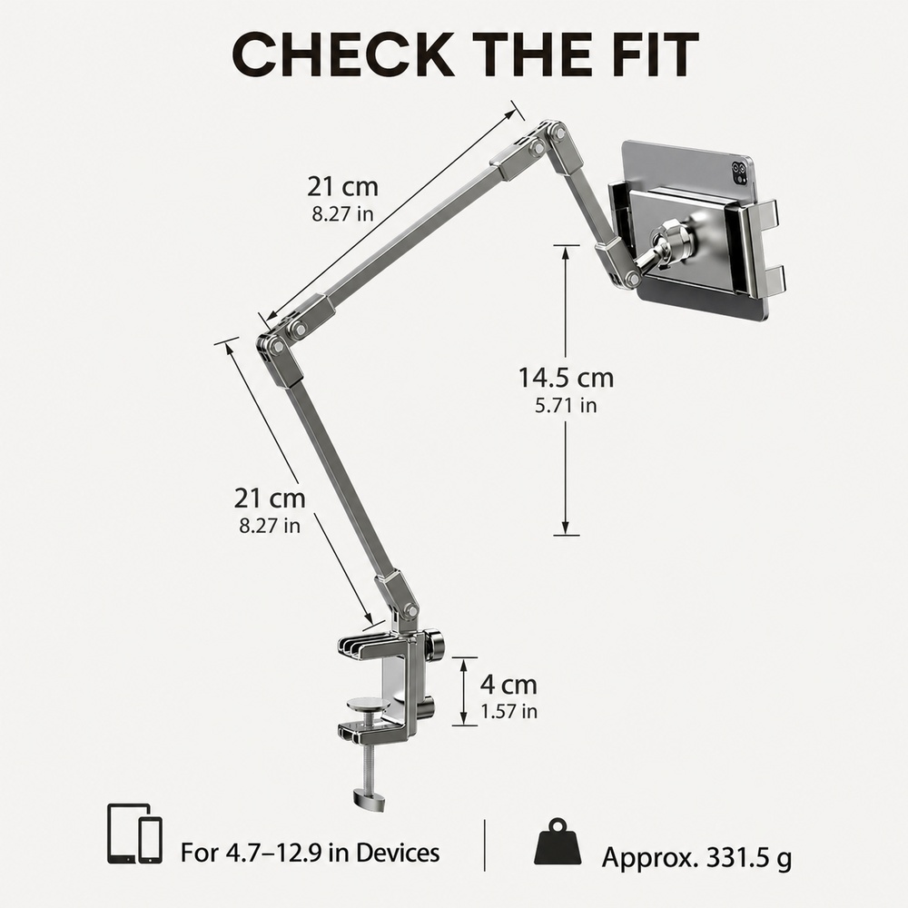 4.7-12.9인치 휴대폰/태블릿용 조절 가능한 침대  - Trimble Tablet Accessories 리뷰 및 가격