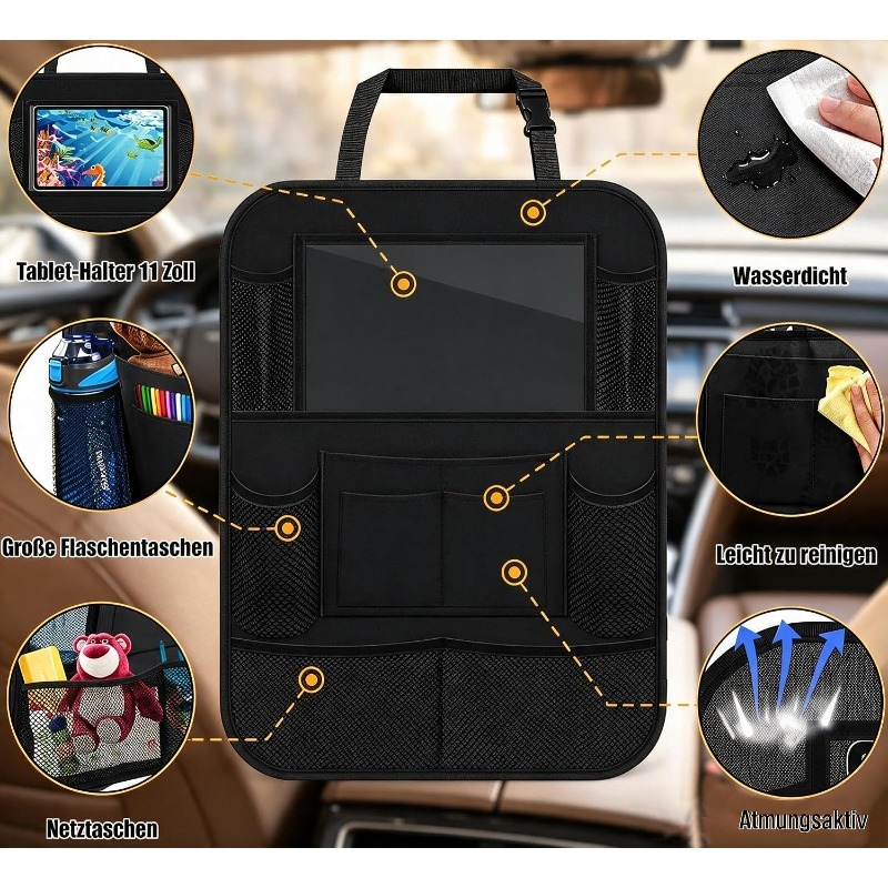 터치스크린 태블릿 홀더와 수납 포켓이 있는 자동차 뒷좌 - Tablet And Accessories Bag 리뷰 및 가격