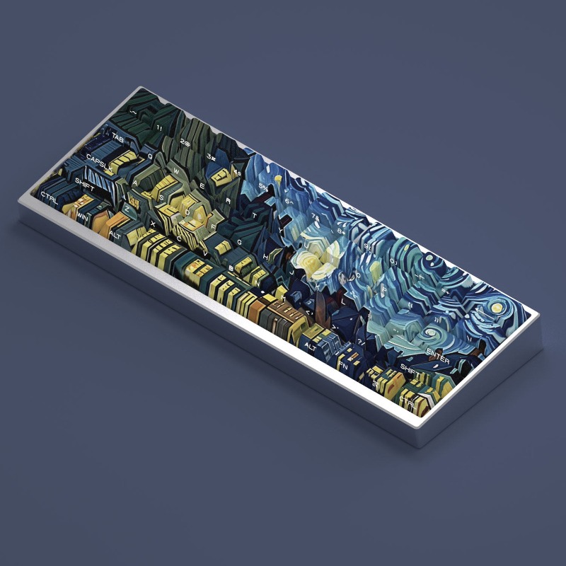 반 고흐 별이 빛나는 밤 테마 키캡 기계식 키보드 체리 - Tablet Accessories Keyboard 리뷰 및 가격