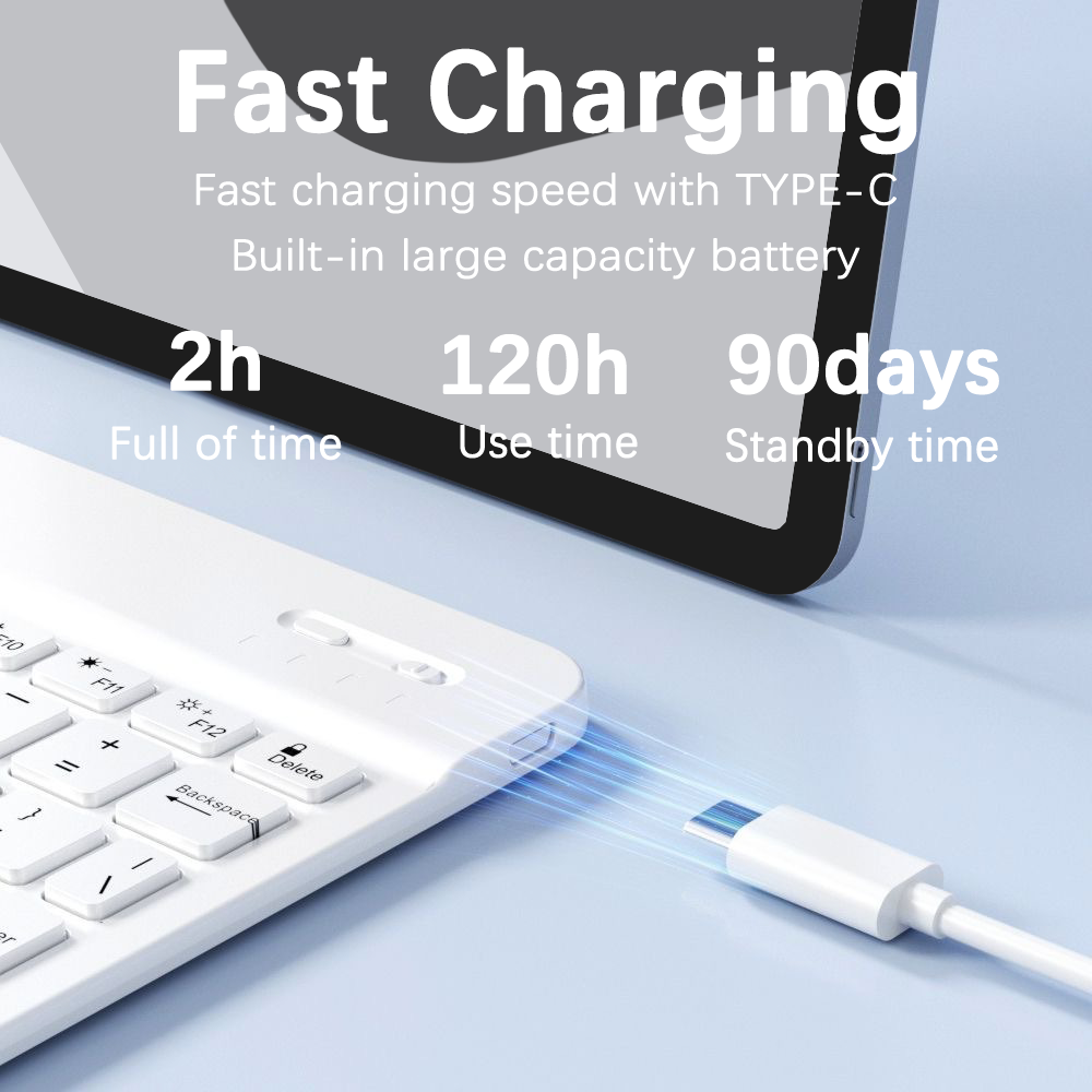 안드로이드 iOS 태블릿 용 무선 블루투스 호환 키보드 - Tablet Accessories Keyboard 리뷰 및 가격