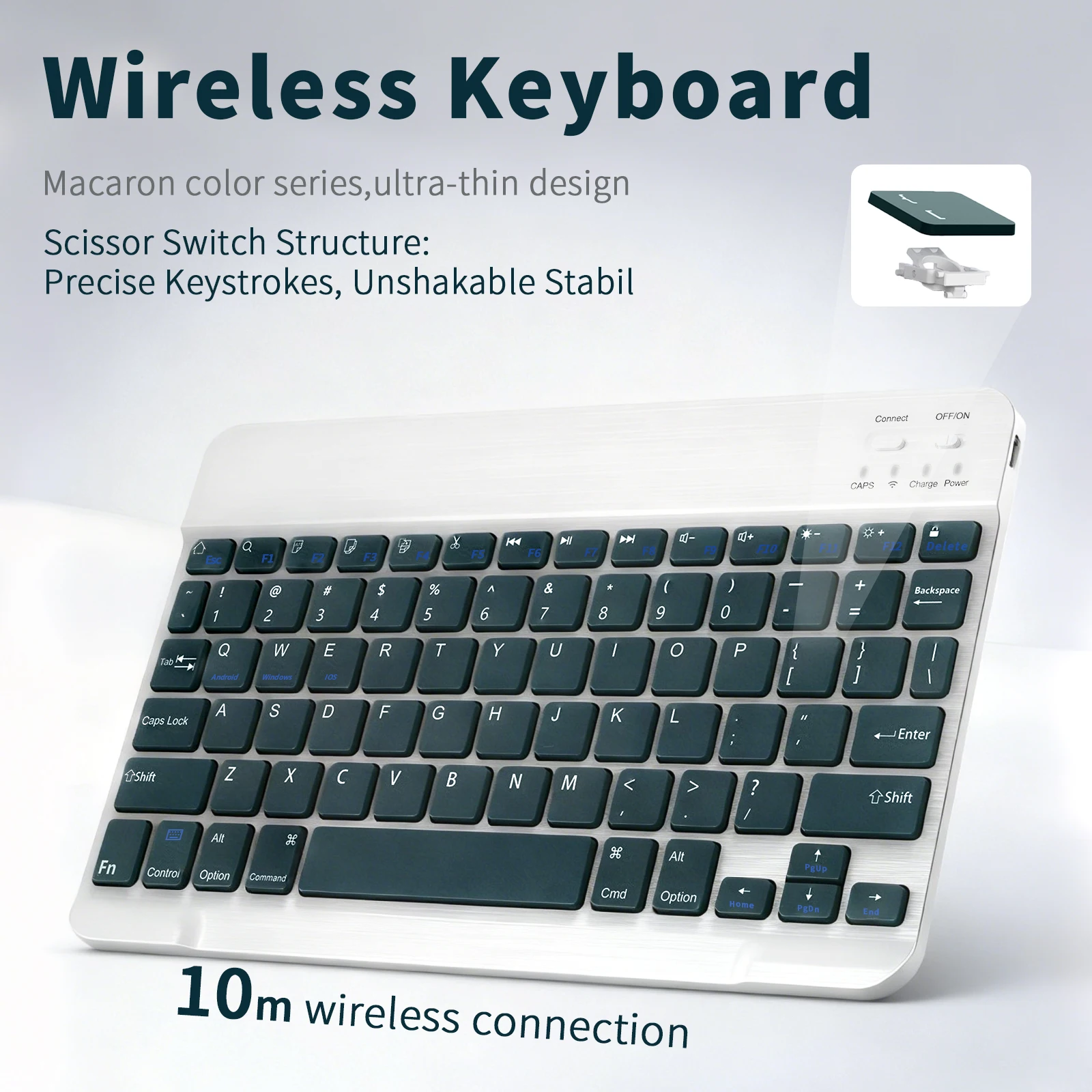 태블릿/휴대폰/노트북과 호환되는 블루투스 무선 키보드  - Tablet Accessories Keyboard 리뷰 및 가격