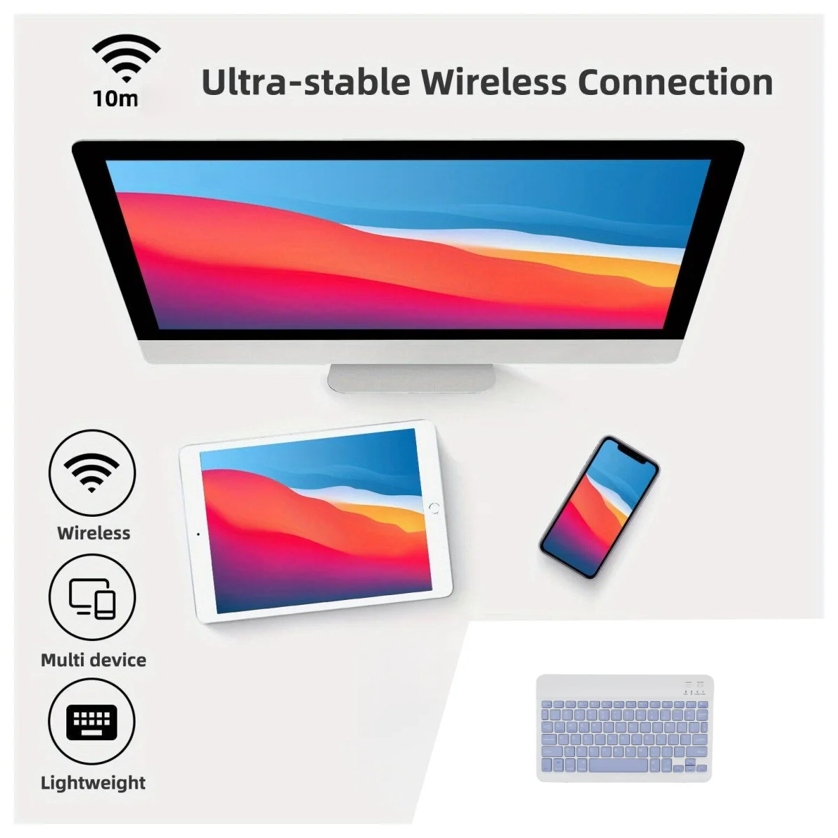 태블릿/휴대폰/노트북과 호환되는 블루투스 무선 키보드  - Tablet Accessories Keyboard 리뷰 및 가격