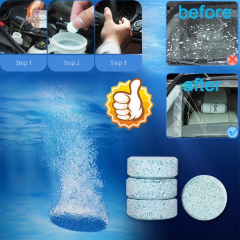 300/10PCs 솔리드 자동차 앞 유리 클리너 발포성 - Tablet Accessories For Car 리뷰 및 가격