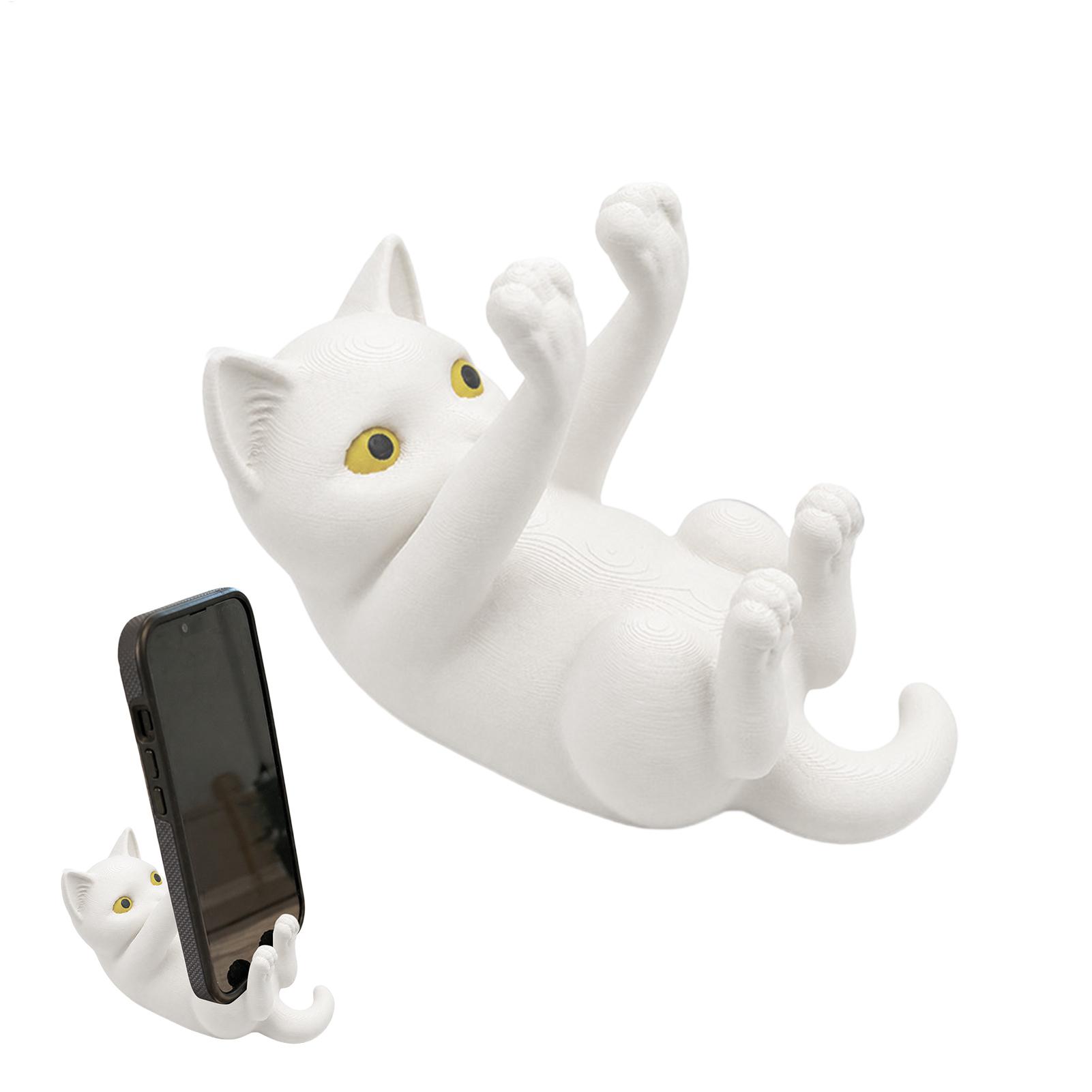고양이 모양의 3D 프린팅 휴대폰 거치대, 장식용으로  - Tablet Accessories 3D Print 리뷰 및 가격