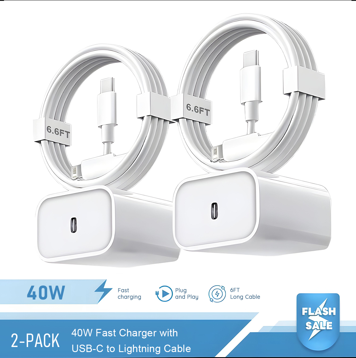 2-4세트 40W 고속 충전기 아이폰 14 13 12  - Tablet Accessories Set 리뷰 및 가격