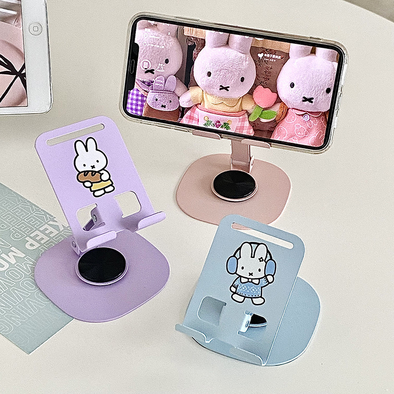 미피 만화 캐릭터 회전식 접이식 금속 휴대폰 거치대,  - Tablet Accessories Set 리뷰 및 가격