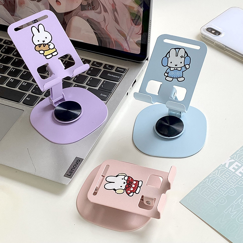 미피 만화 캐릭터 회전식 접이식 금속 휴대폰 거치대,  - Tablet Accessories Set 리뷰 및 가격