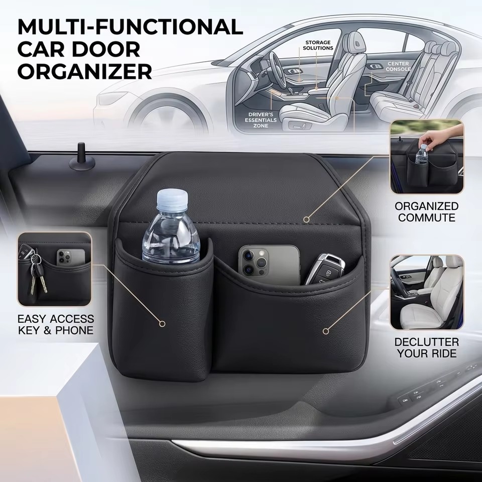 PU 가죽 소재의 차량용 컵 홀더, 자동 음료 보관대, - Tablet Accessories For Car 리뷰 및 가격